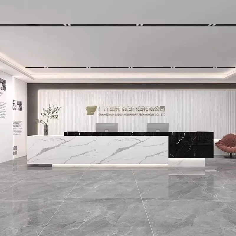 

Индивидуальная сланцевая мраморная стойка регистрации компании, офис, отель, элитный клубный дом, стойка регистрации, касса, бар из искусственного камня