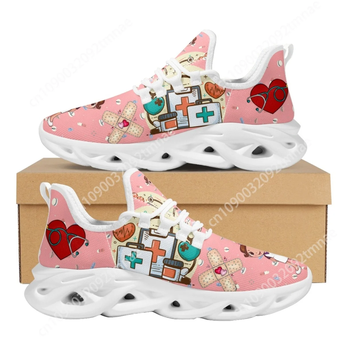 

Female Pink Blade Shoes Cartoon Medical Soft Sole Flats Sneakers for Women Custom Design Anti-slip Tenis De Mujer Custom