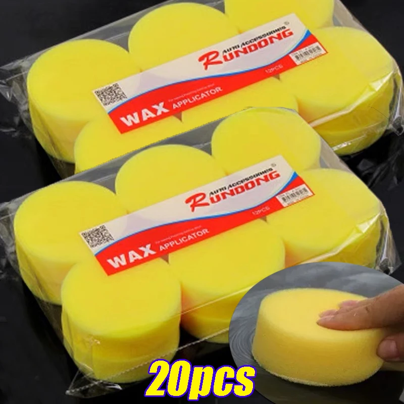 

Car Round Waxing Polish Sponges High Density Foam Applicator Pads Curing and Polishing Sponges Car Detailing Tools Car Wash