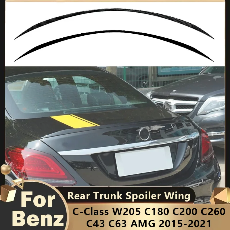 

Для Mercedes C-Class W205 C180 C200 C260 C43 C63 AMG 2015-2021 задние крылья багажника, фиксированный спойлер ветра, автозапчасти, украшение