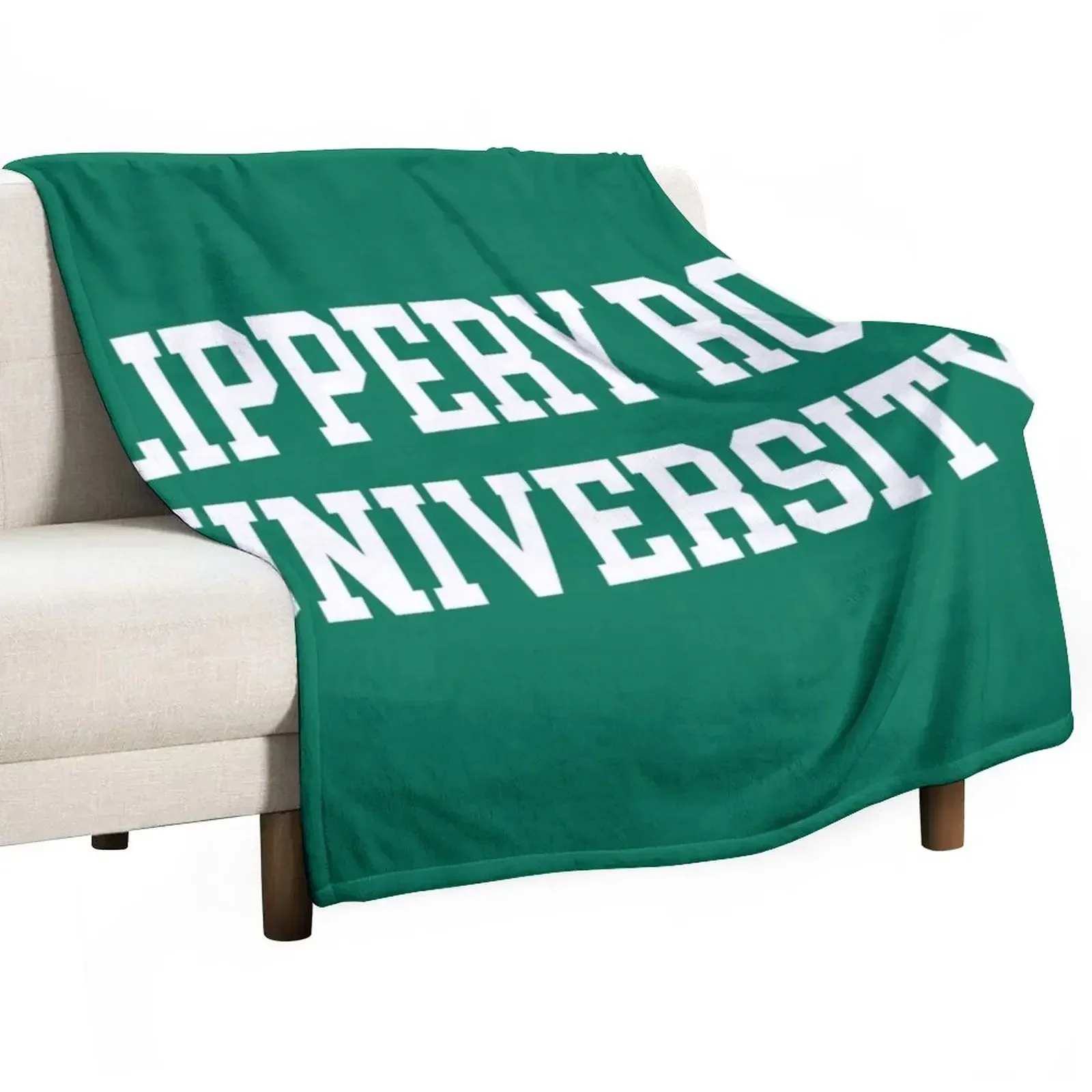 slippery rock- college font curved Throw Blanket Moving Large Retros Blankets