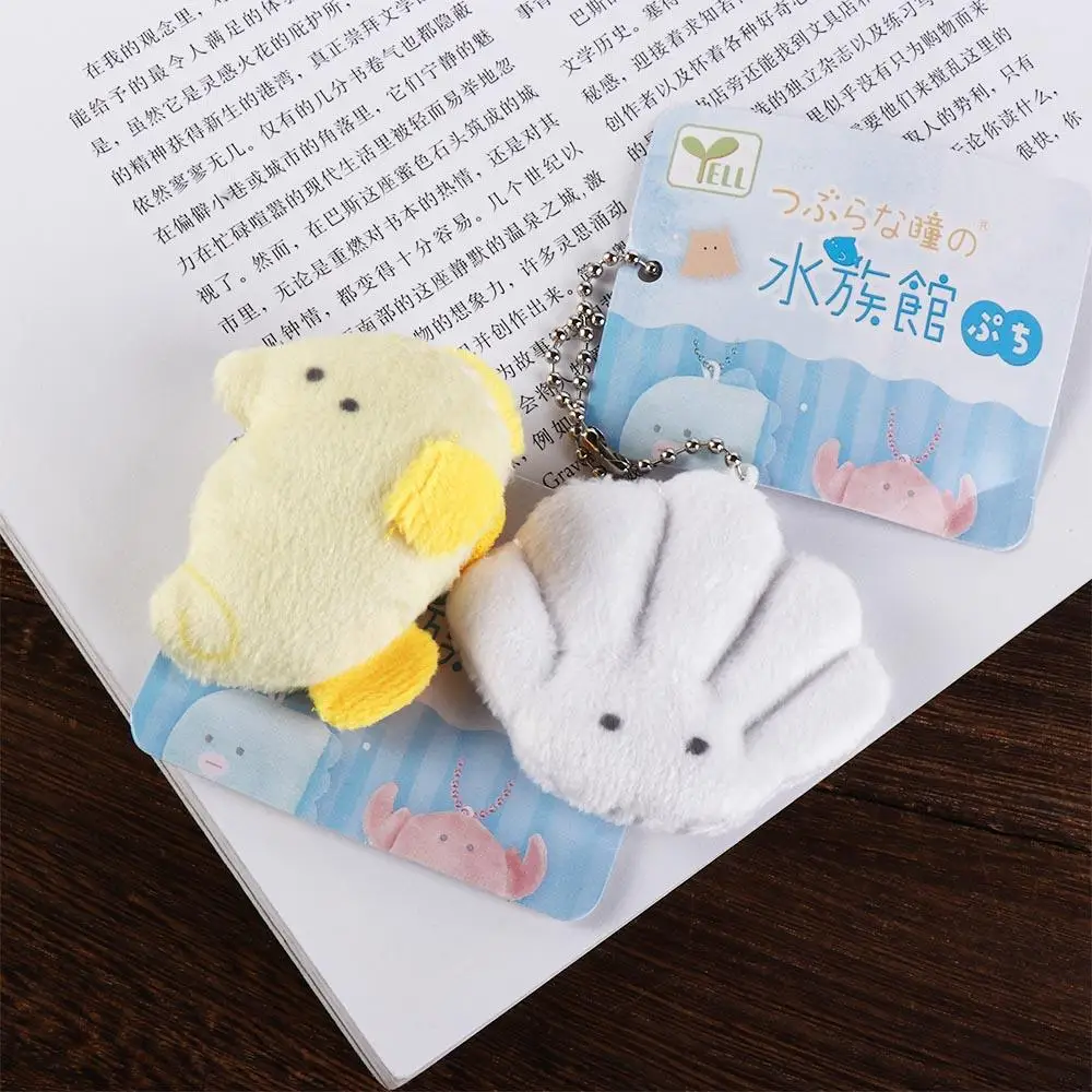 Walrus Cartoon Aquarium Plushies Pendant Shark Penguin Fish Plush Keyring Toys Globefish Aquarium Gift