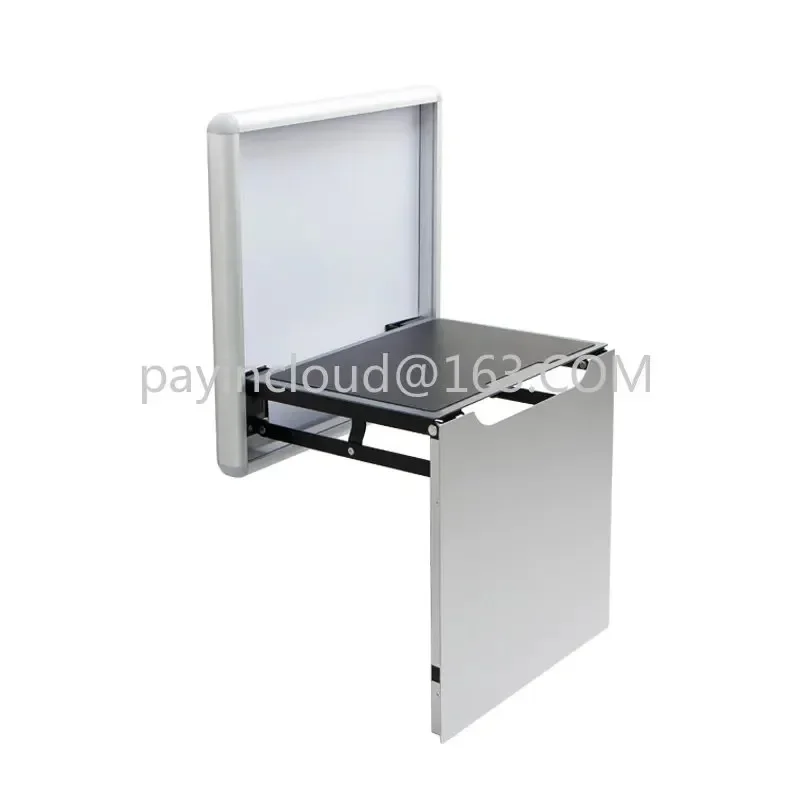 

Wall folding stool shoe hidden shoe changing stool cabinet wall hanging porch chair bathroom wearing aluminum alloy shoe stool