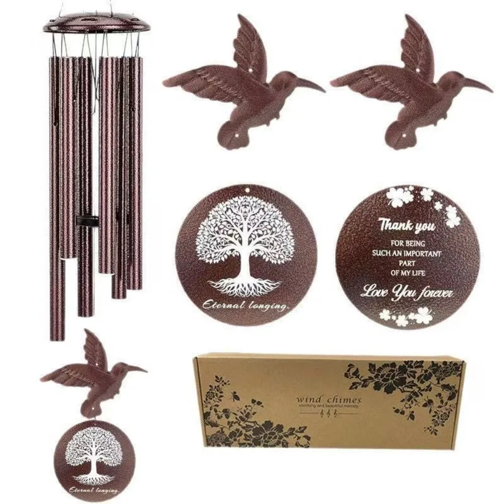 Hummingbird Wind Chimes Courtyard Decoration Outdoor Garden Hanging Window Aluminum Wind Chimes