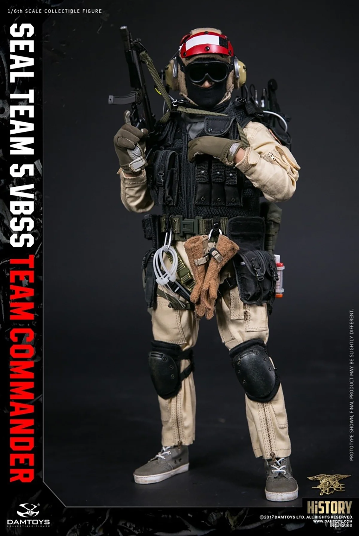 

DAMTOYS DAM78046 1/6 SEAL TEAM 5 VBSS TEAM COMMANDER Red helmet Male Soldier Action figure Doll Full Set Collectible Toy