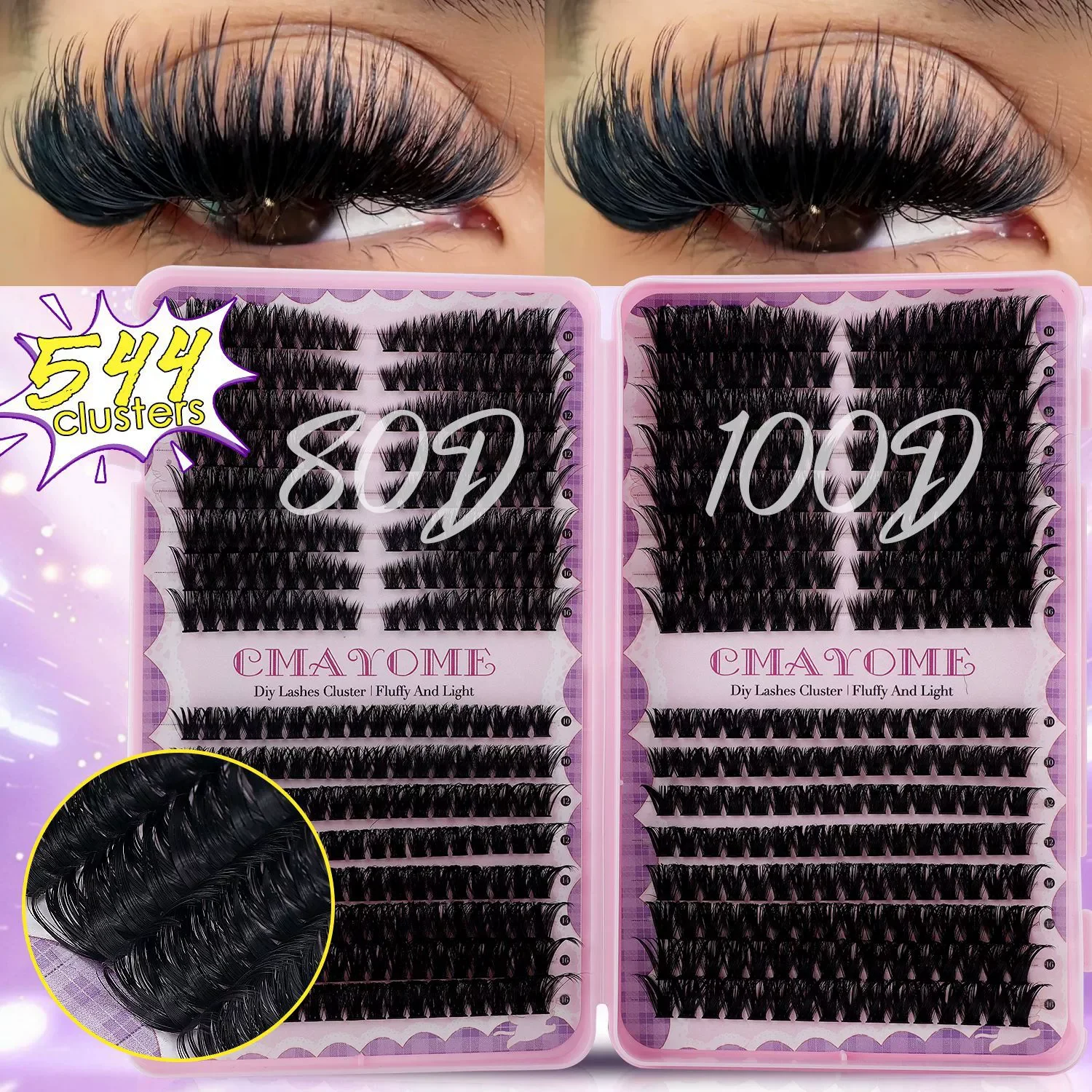 

Popular Eyelash Book With Large Capacity, Segmented Hair, Super Length 30-100D, Natural And Dense False Eyelash Book