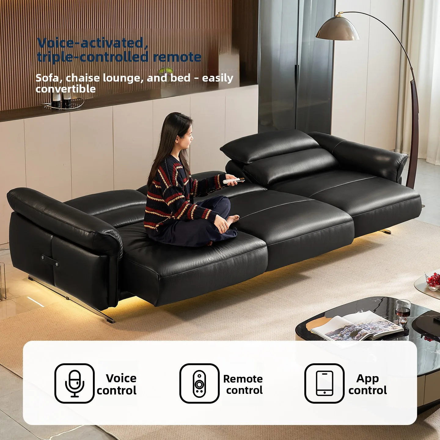 CX new suspended antique electric function sofa bed Italian minimalist living room