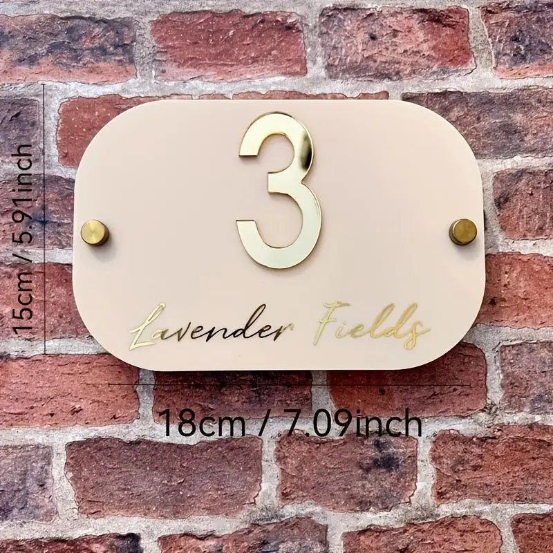 Custom 3D Acrylic Letter Premium Door Sign Yard Hotel Homestay Wall Decor Personalized House Number Modern Stylish Decoration