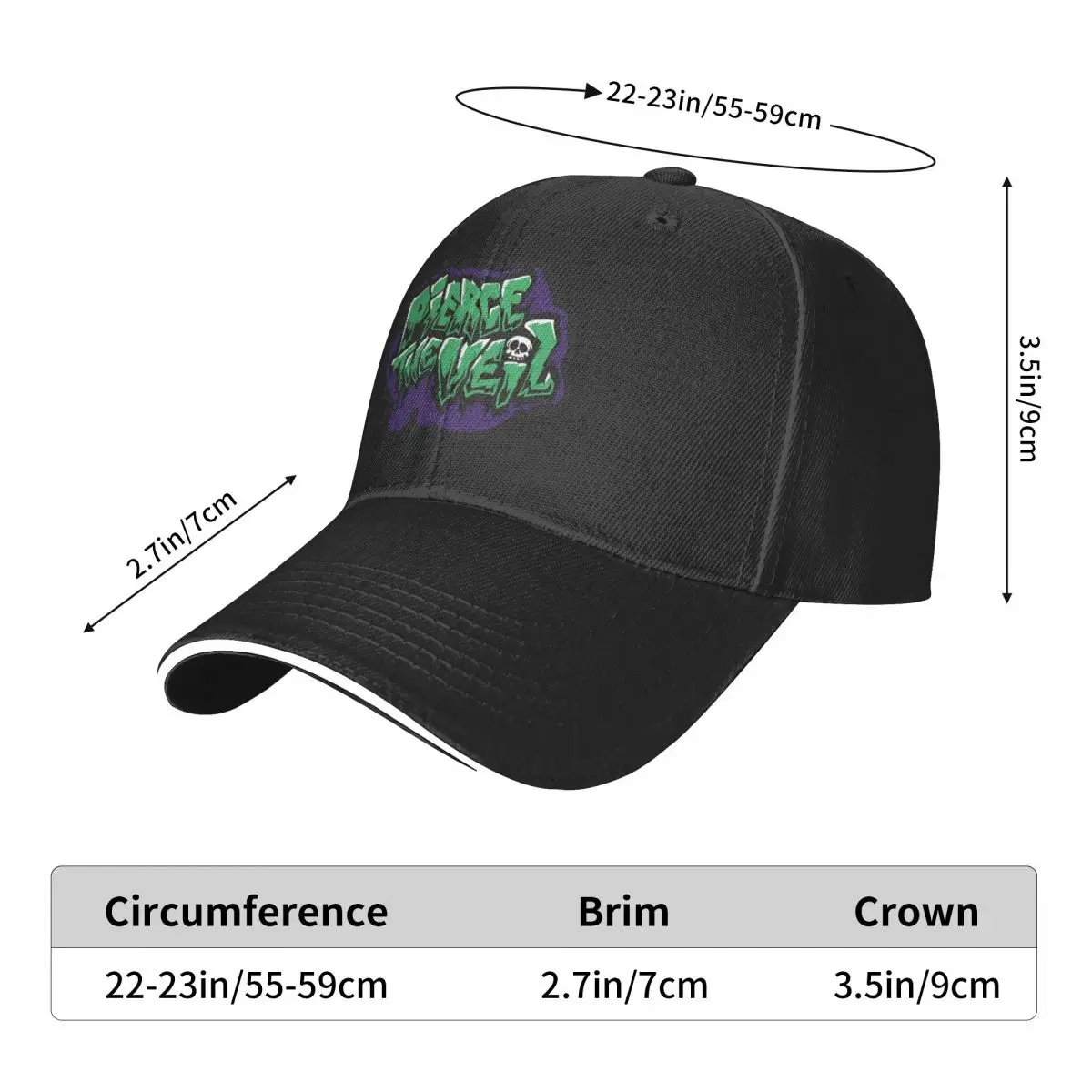 Band Pierce The Veil Punk Metal Rock Merch Men Women Baseball Caps Adjustable Versatile Hats Cap Retro Summer Headwear