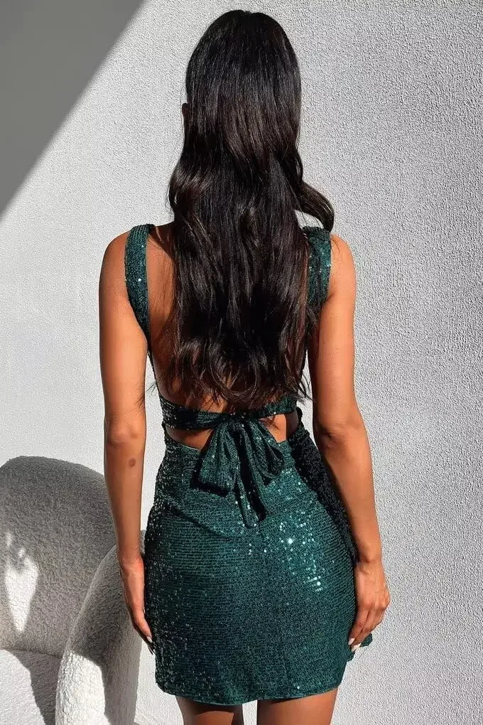 قصيرة للمراهقين 2025 مثير ضيق الشق عارية الذراعين حفلة موسيقية رسمية كوكتيل ثوب النادي فساتين مثير سباركلي الترتر فساتين العودة للوطن