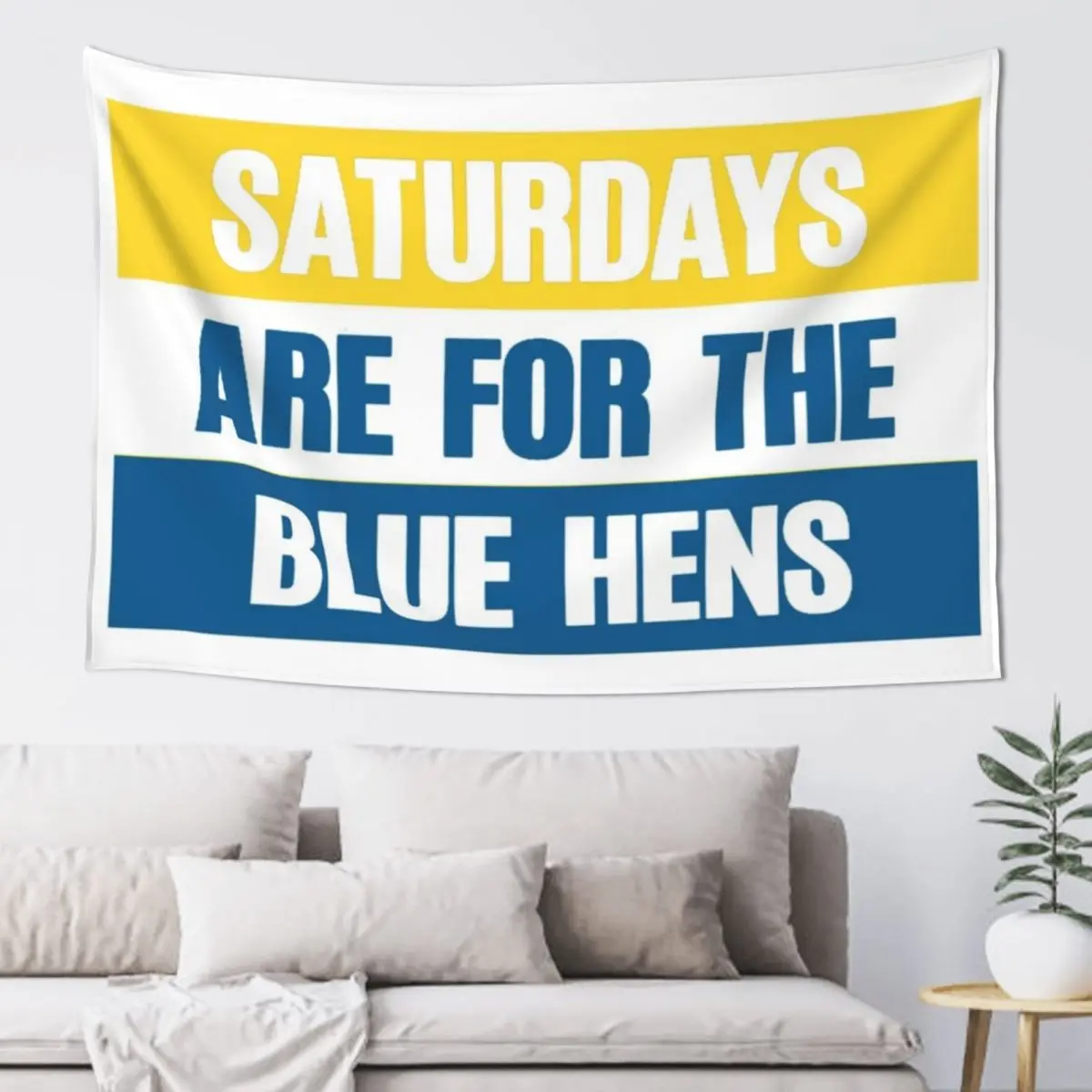 

saturdays are for the blue hens Tapestry Room Decor Cute Aesthetic Home Decor Cute Room Things Tapestry