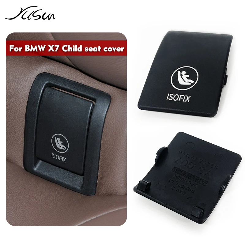 Car Rear Child Seat Fixing ISOFiX Cover Child Restraint Seat Cover for BMW X7 G07 Plate Anchor Safety Belt Caps Replacement