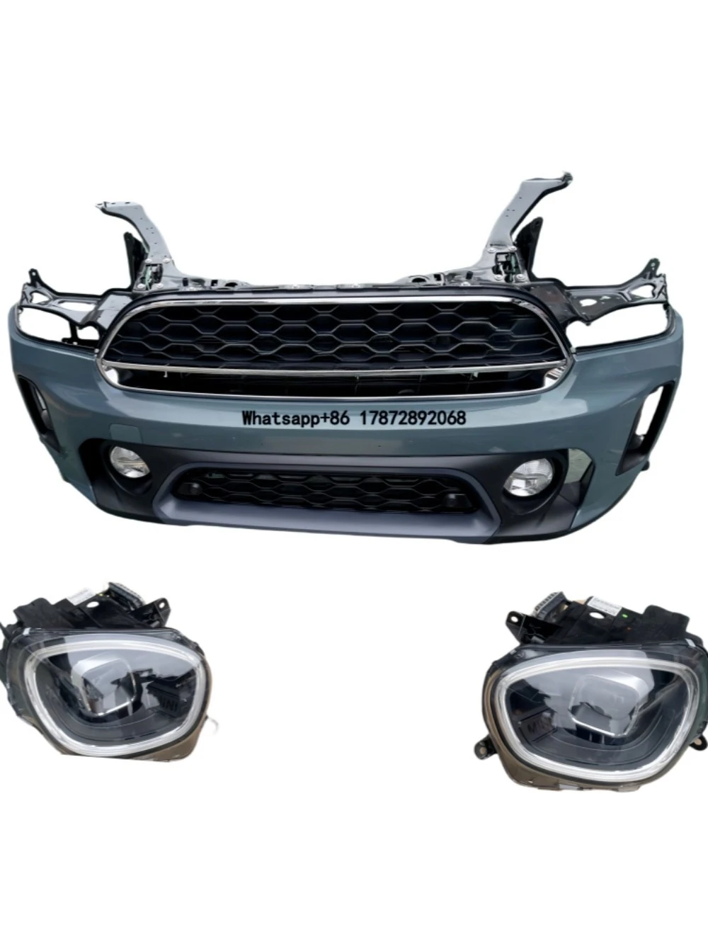 

For Mini F60 Front Bumper Body Kit-New High Quality Bolt-On with Park Assist Sensor Cutouts 1 Year Warranty for Retrofit/Upgrade