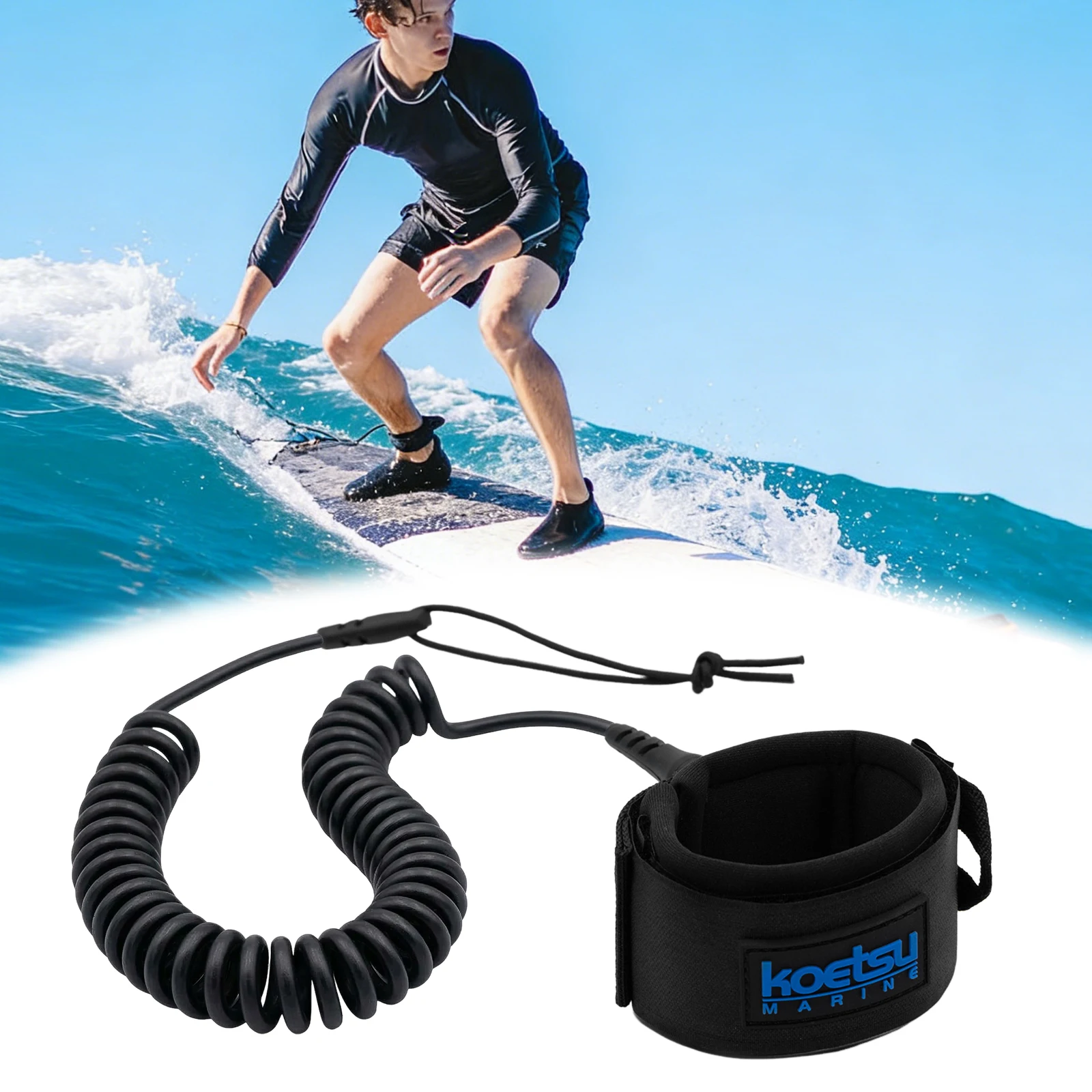 Stand Up Paddle Leash - SUP Paddle Board Kayışı 10FT SUP