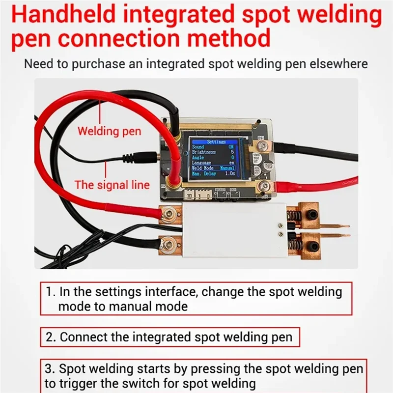 

-SPOR XW1 Portable Spot Welding Machin Handheld Battery Spot Welder For 18650 Lithium Battery
