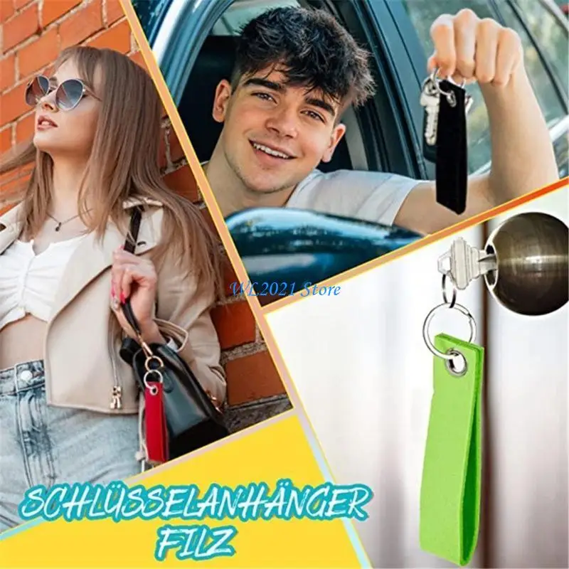 

G5GC Pack of 10/20 Felt Pendant Blanks Writeable Keychain DIY Crafts Ornaments