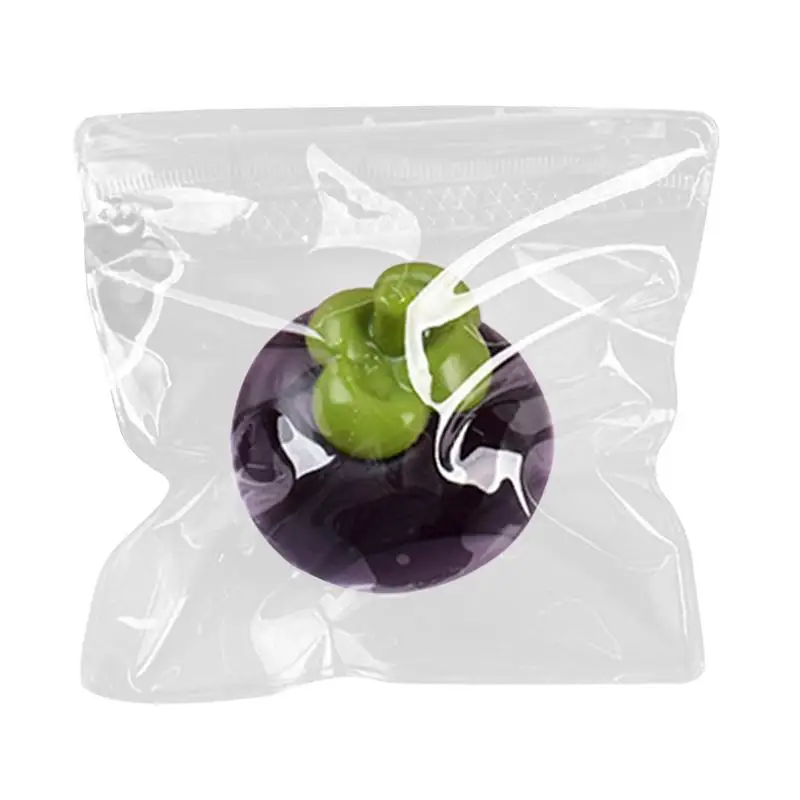 Fidget squeeze brinquedos bonito simulação mangostão macio pitada brinquedos fruta pitada alegria lento subindo mangostão espremendo brinquedo para casa