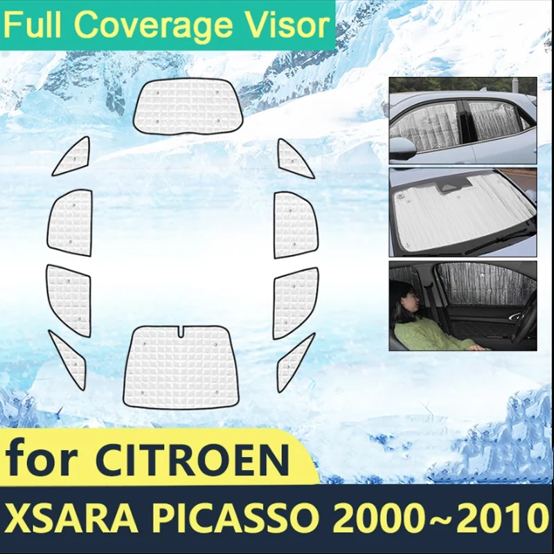 

Full Coverage Sunshades For Citroen Xsara Picasso 2000~2010 Car Accessories Sun Protection Visor Windshields Side Windows 2008