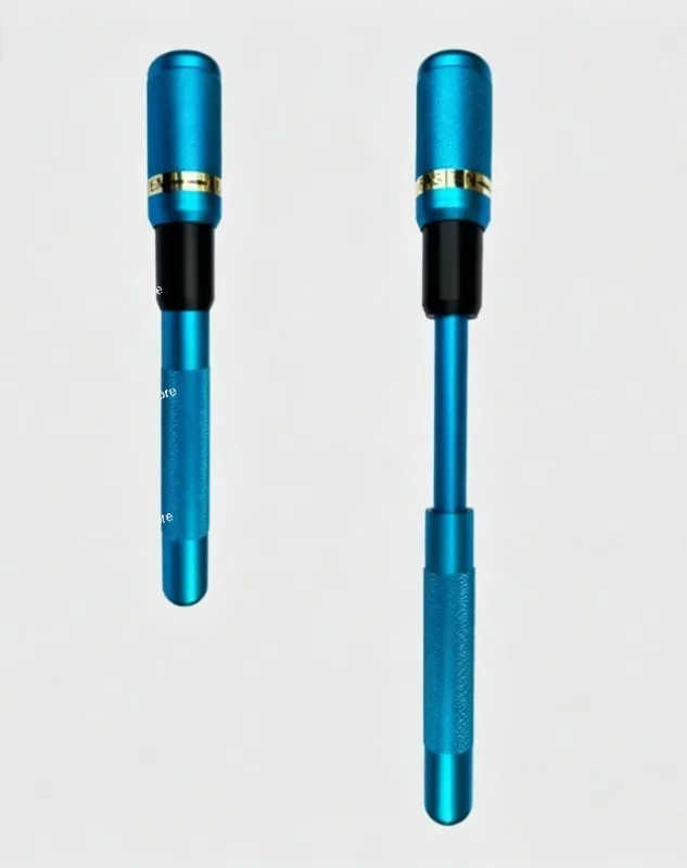 Telescopic Aluminum Pool Cue Extension 30-45cm, Push-On Billiard Extender for Snooker Cue Heavy Duty 32mm