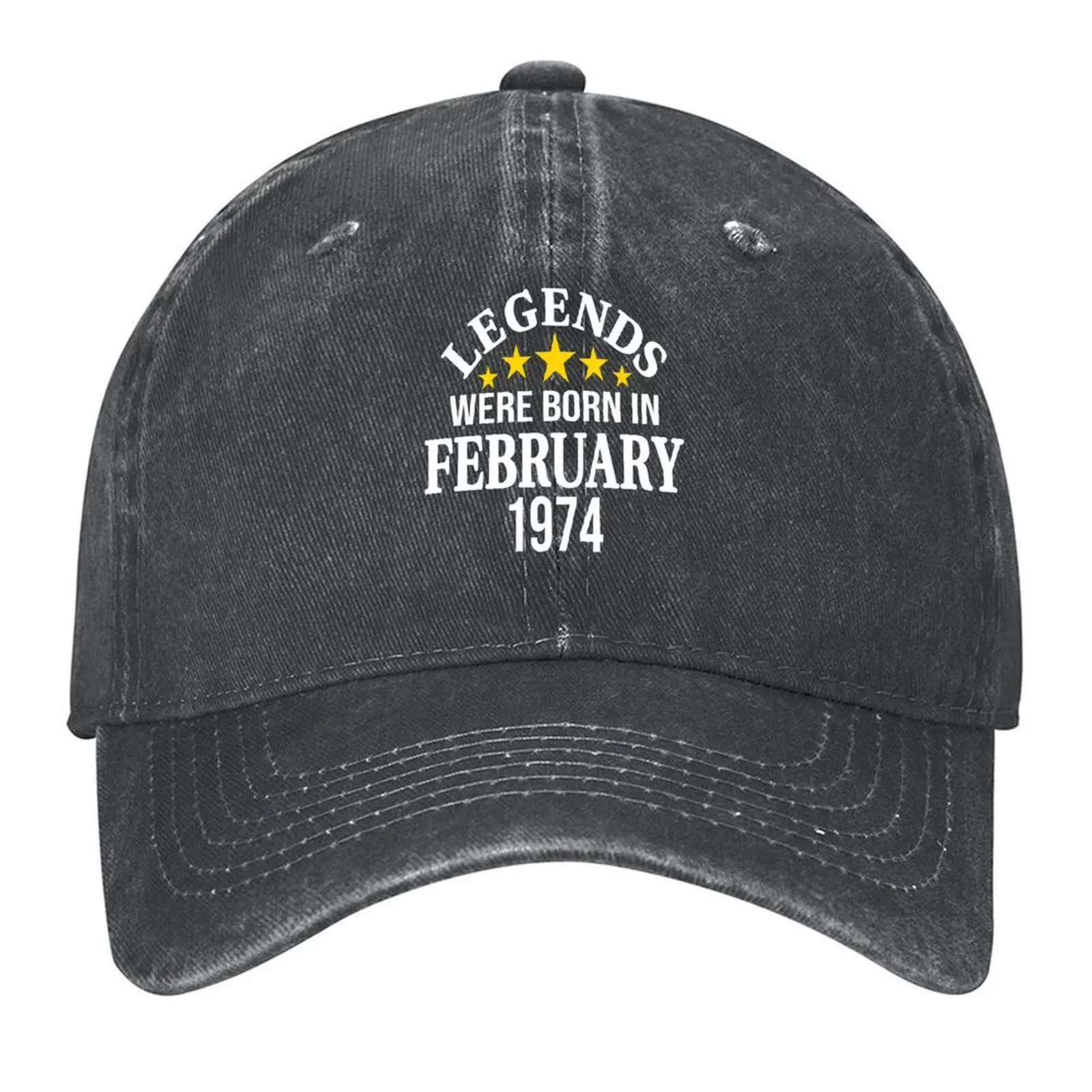 

Legends Were Born in February 1974 Baseball Cap fashionable Kids Hat sailor cap for men fun hats Women's Hats Men's