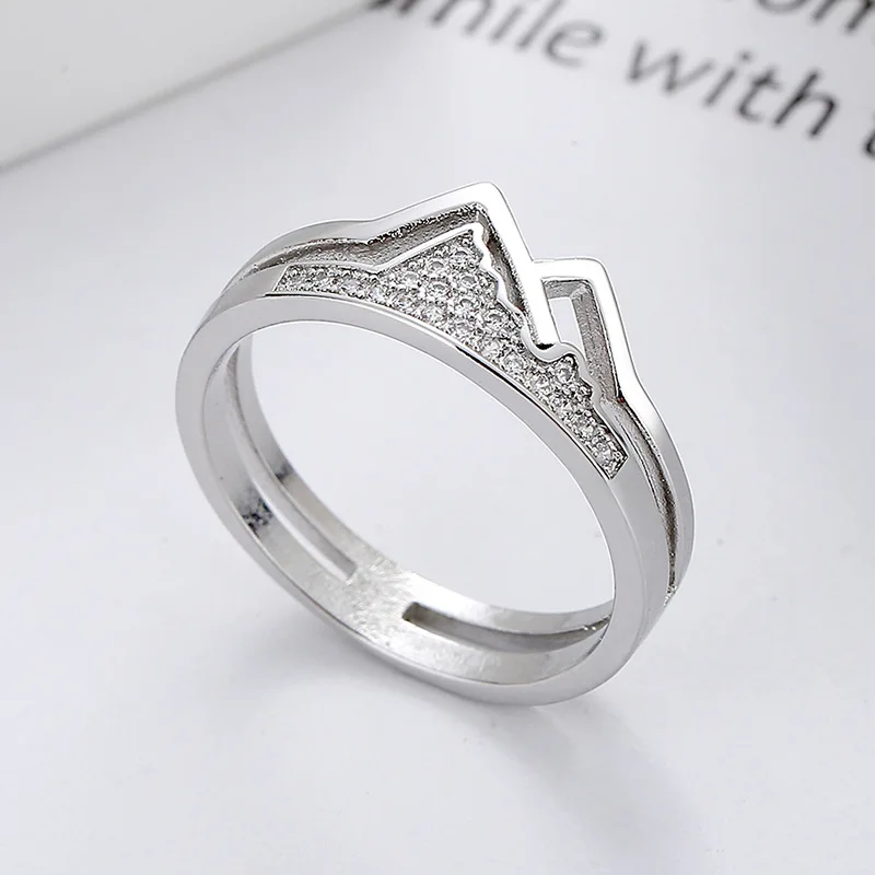 Nowy Ins Hollow Mountain River Ring Vintage Wedding Women Girls Hollow Rings dla modna biżuteria na prezent