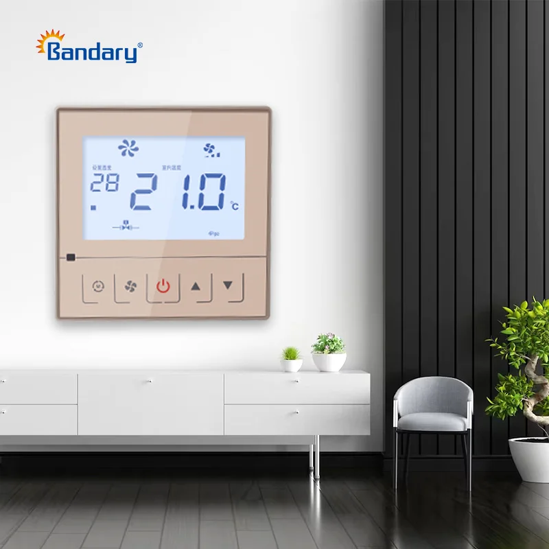 بانداري التحكم الذكي 7 أيام وضع قابل للبرمجة مكيف الهواء HVAC مروحة لفائف وحدة Modbus RS485 ترموستات رقمي #2