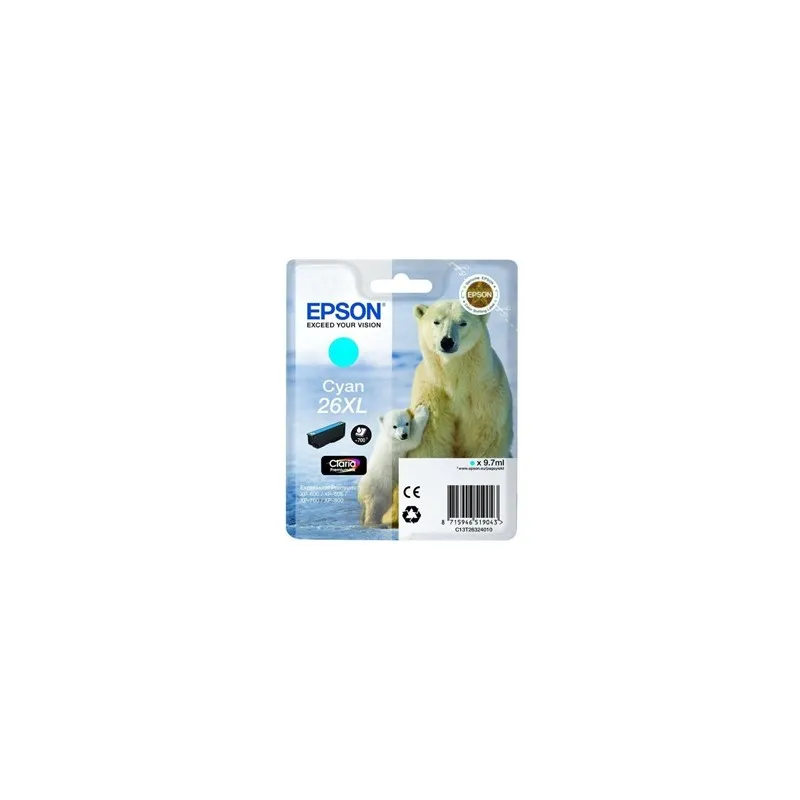 Epson T2632 (26XL) Cyan Original ink cartridge-C13T26324012 T2632 tintasycartuchos.com