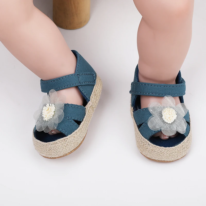 

0-12 months Baby Sandals Newborn Soft Bottom First Walker Non-Slip Flower Princess Baby Sandals