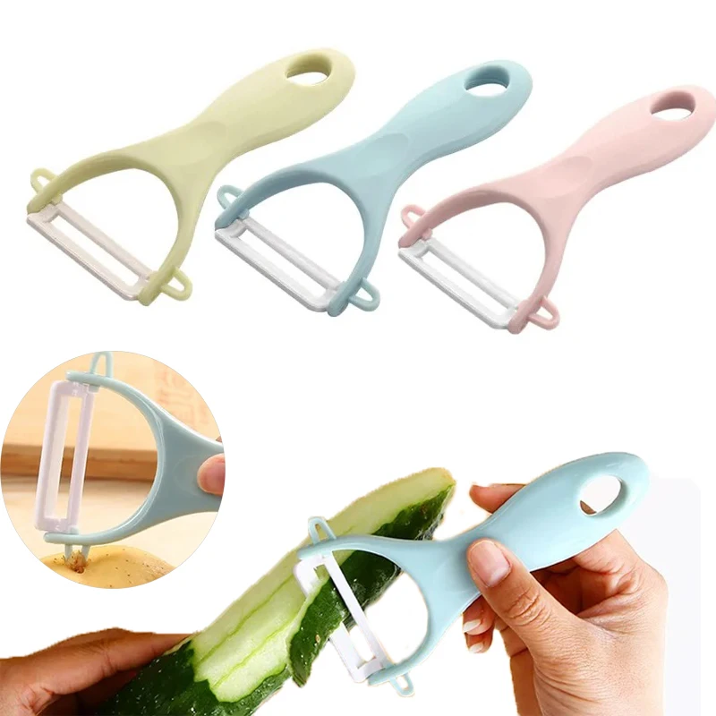 Ceramic Fruit Peeler Vegetable Peeler Kitchen Multifunction Planer Household Apple Peeler Potato Peeler Kitchen Essential Gadget