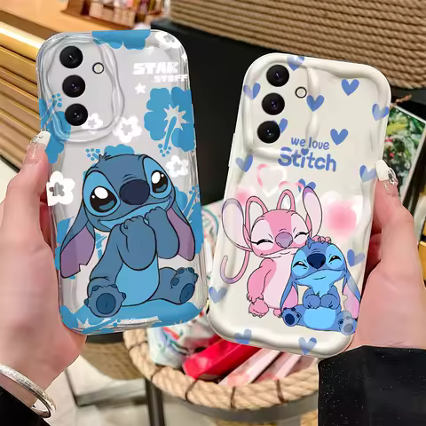 Disney Stitch Silicone Case for Samsung Galaxy A16 A06 A55 A35 A25 A15 A05 A05S A54 A34 A24 A14 A73 A53 A33 A23 A13 A52 A32 A22