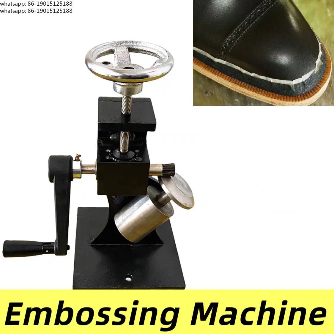 Shoe Edge Embossing Machine, DIY Handmade Shoemaker Leather Strip Shoes Edge Embossing Machine