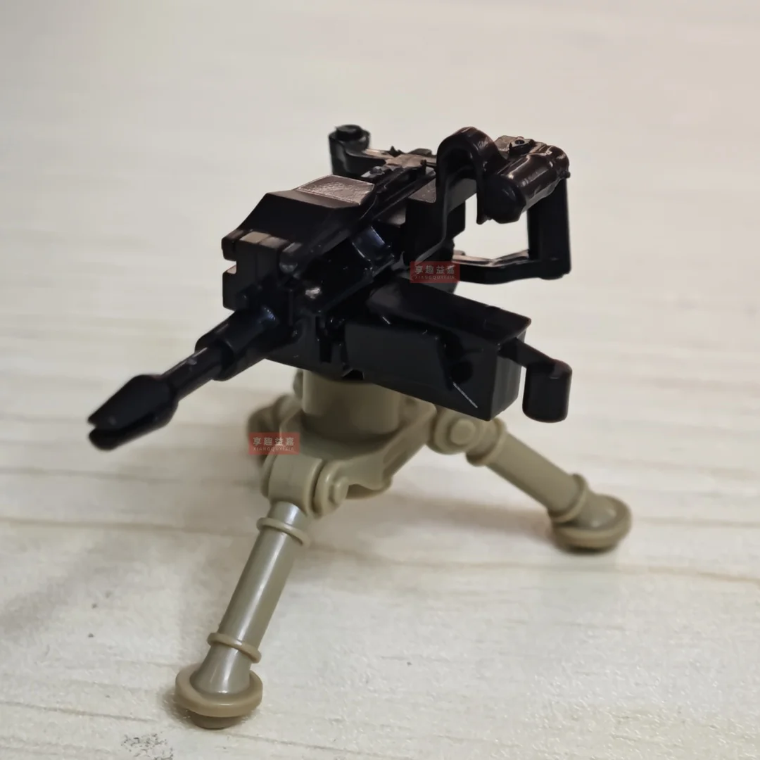 Military WWII Weapons Building Blocks Soldier Figure Toy Gatling M2 Heavy Machine Gun NSV M19 Box Rifle Bullet Chain Mortar K045