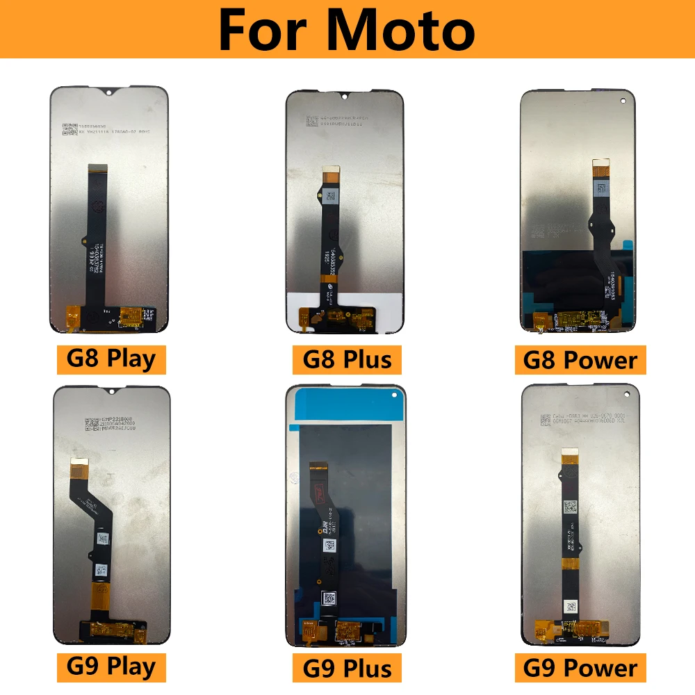 LCD Display Screen Touch Digitizer Assembly With Frame Repair For Moto G7 Play Power G8 G9 Play Power Plus G10 G30 G100