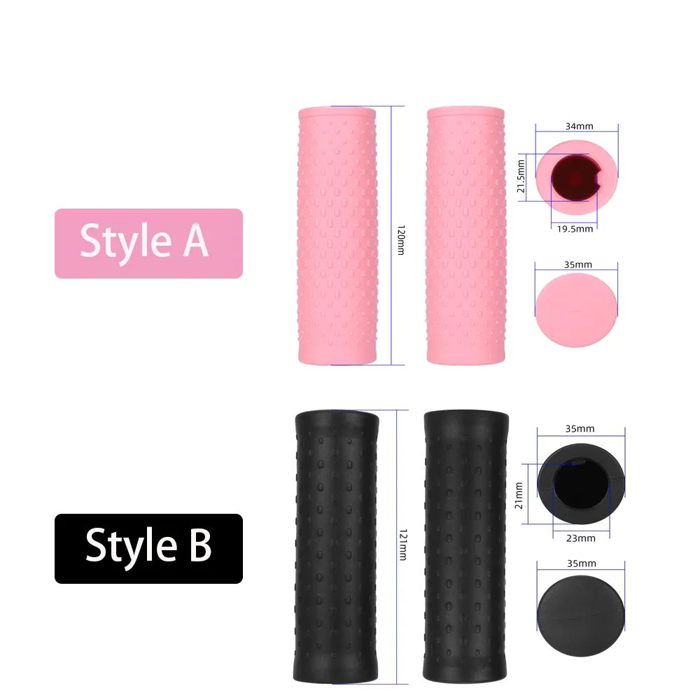 1 Pair Rubber Grip Bike Bicycle Handle Bar Grips Cover Anti-slip Skateboard Scooter Handlebar For Xiaomi M365 1S Pro Pro2 MI3