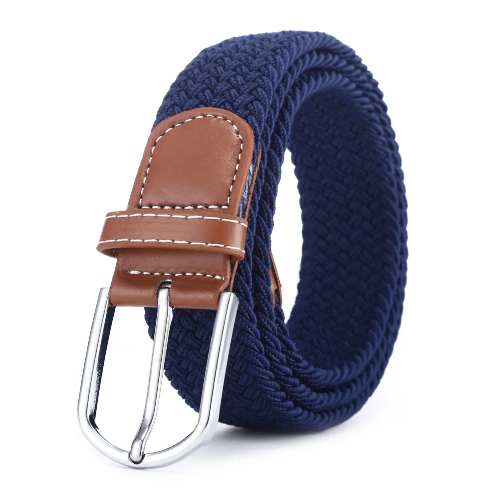 Ceinture en toile tressée pour hommes et femmes, sangle de taille élastique pour jeans, haute qualité, mode décontractée, environnement, broche tissée, commissionnée, nouveau