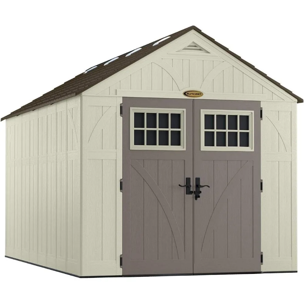 8' x 13' Heavy-Duty Resin Tremont Storage Shed, Sand