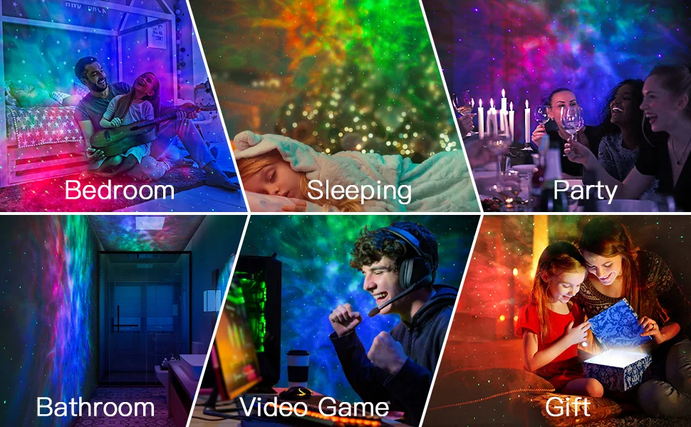 Tuya WiFi Intelligent High-definition Starry Sky Projector Intelligent Voice Control System APP Adjustment Projector Home Gifts