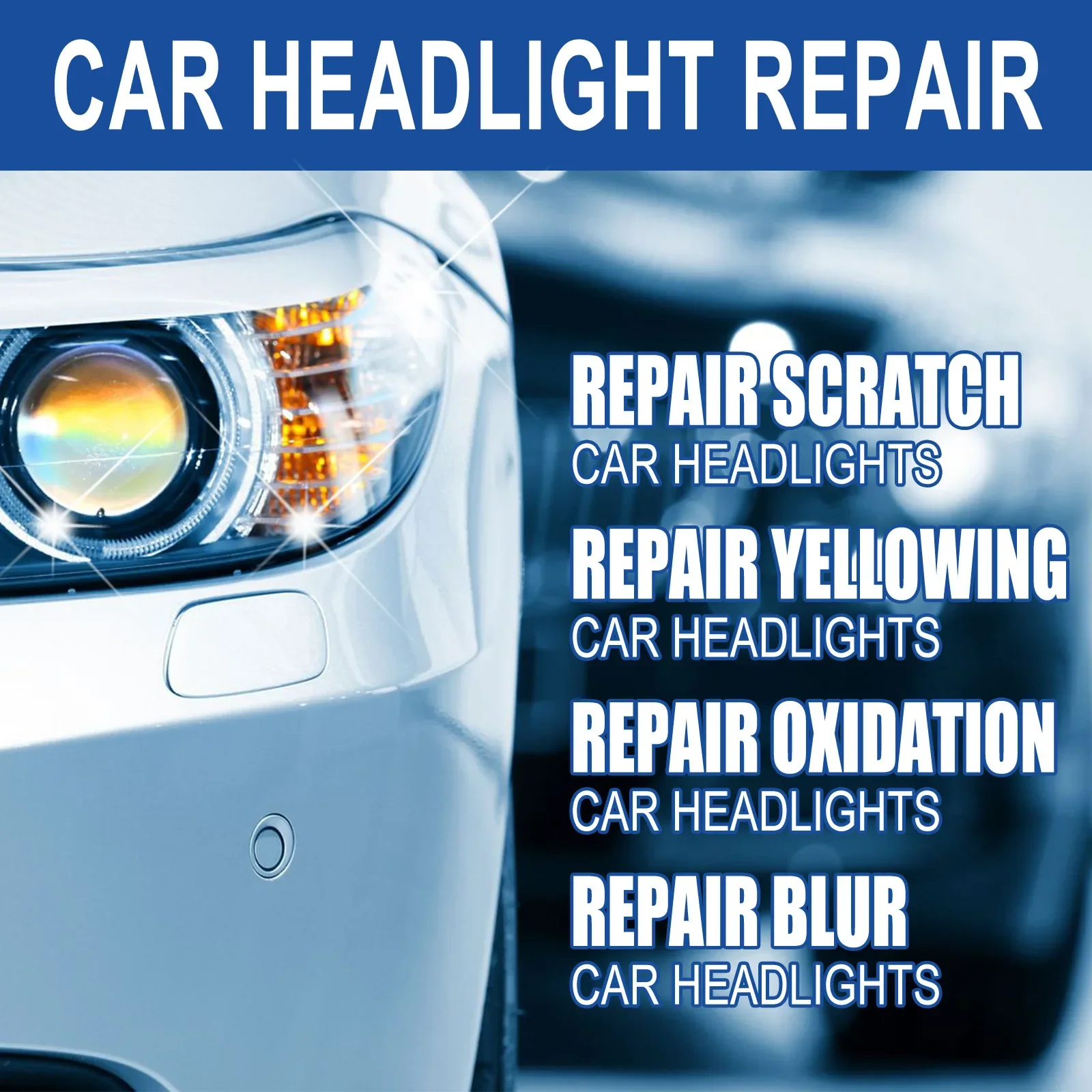 car headlight repair fluid Headlight renovation kits Restoration Remove Yellow Oxidize Paste Polymer For Headlamps Repair Polish - Image 5