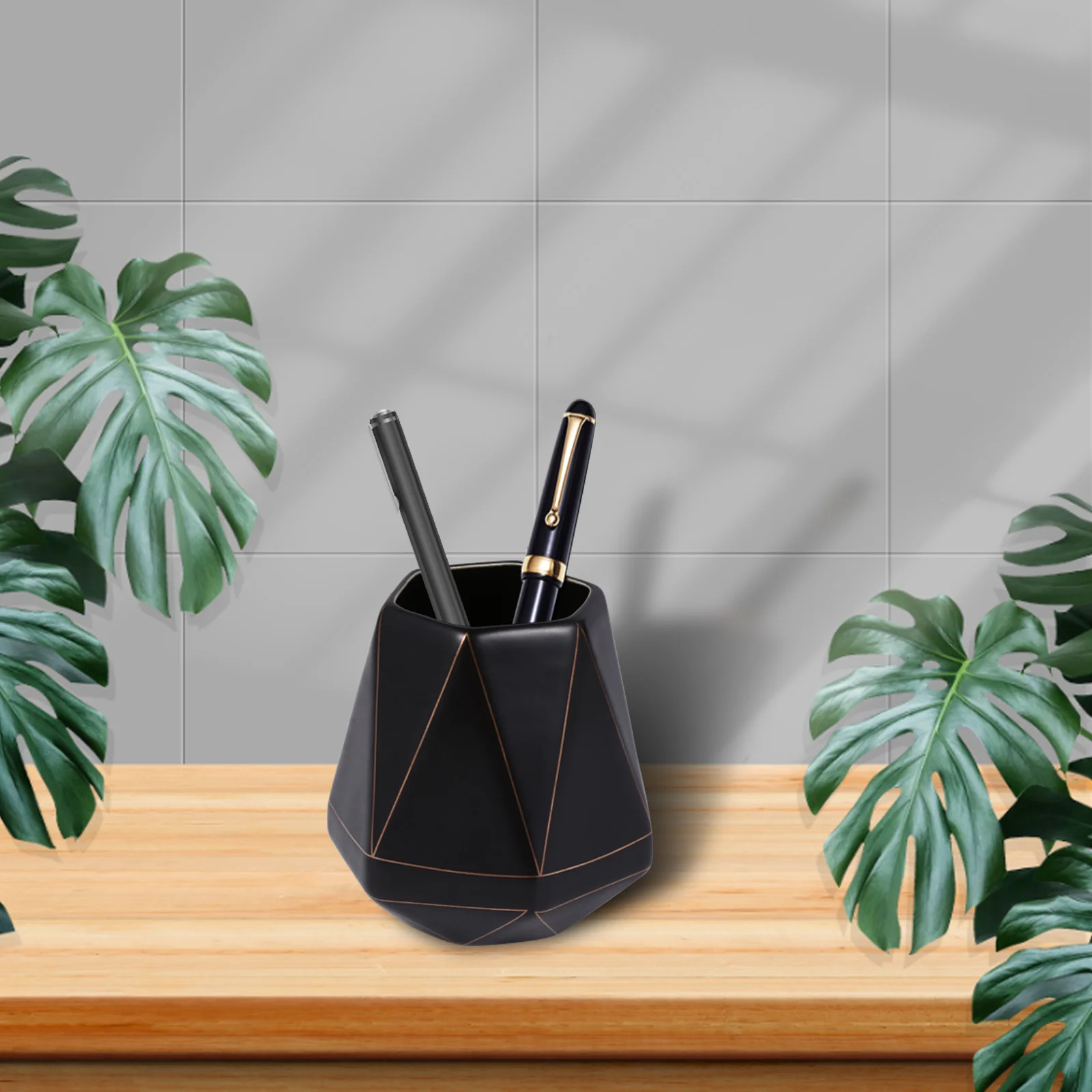 

Creative Pen Container Brush Holder Pencil Ceramic Storage Desktop Organizer