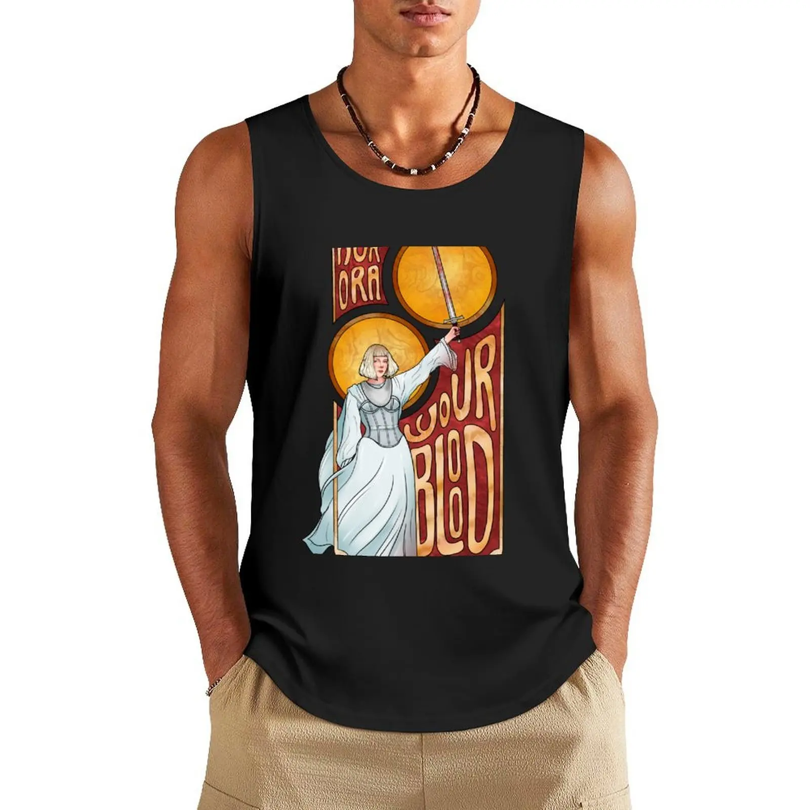 

Aurora Aksnes Your Blood Tank Top Vest for boy gym shirt men sexy clothes men