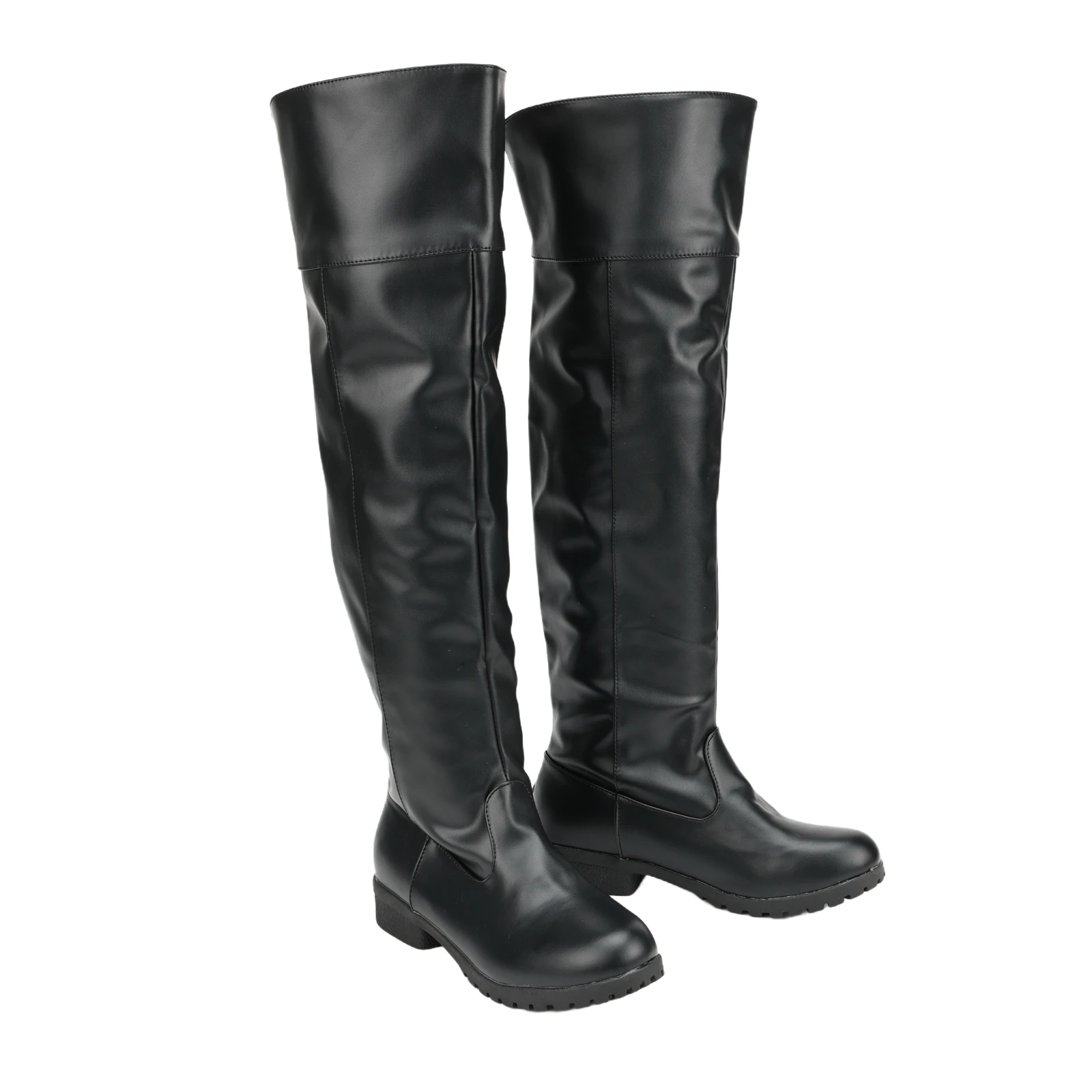 Męskie skórzane kozaki do kolan zimowe buty do tańca na stalowej rurze okrągły nosek gruba podeszwa buty jeździeckie kowbojki wsuwane