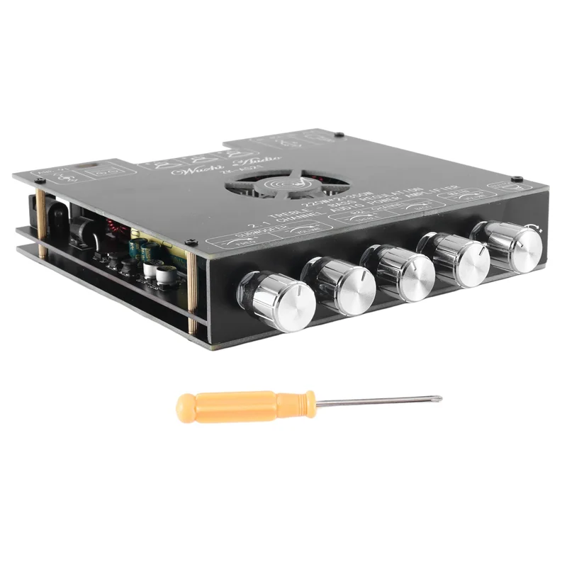 AC56-ZK-AS21 Digital Bluetooth Audio Amplifier Board Subwoofer 220Wx2+350W 2.1Channel TPA3255 Audio Power Amplifier Module