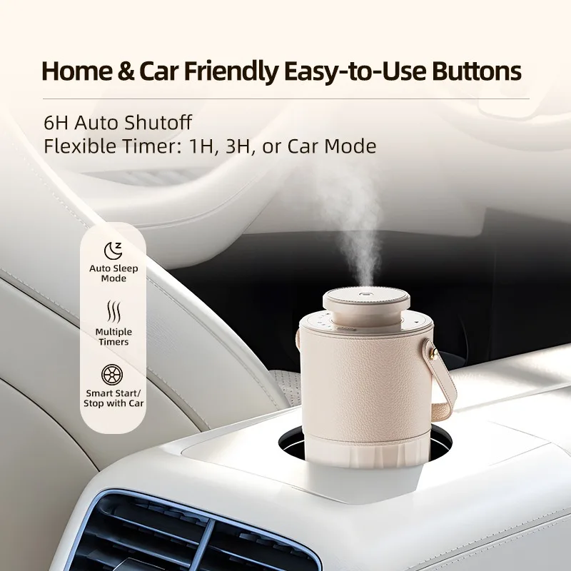 

Waterless Portable Scent Diffuser 1200mAh Handheld Car Essential Oil Diffuser for Home Office Bedroom