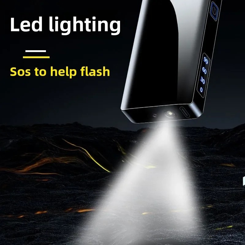 Metal Arc Flame Lighter USB Rechargeable Plasma Flameless Lighter Power Display LED Flashing Light Cigar Lighter Gadgets For Men