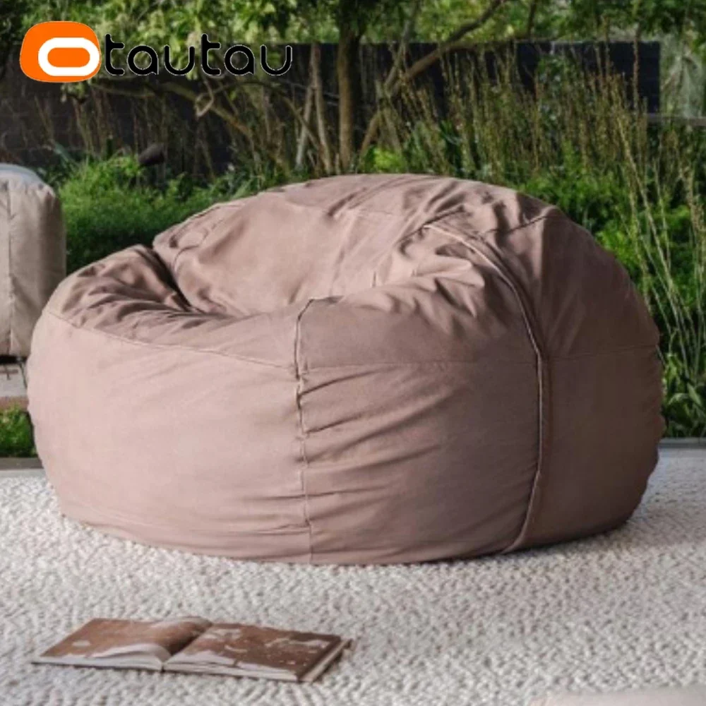 OTAUTAU 4ft Big Soft Faux Suede Velvet Outdoor Bean Bag Cover DD212【No Filler!Need To Buy Filler By Yourself !】