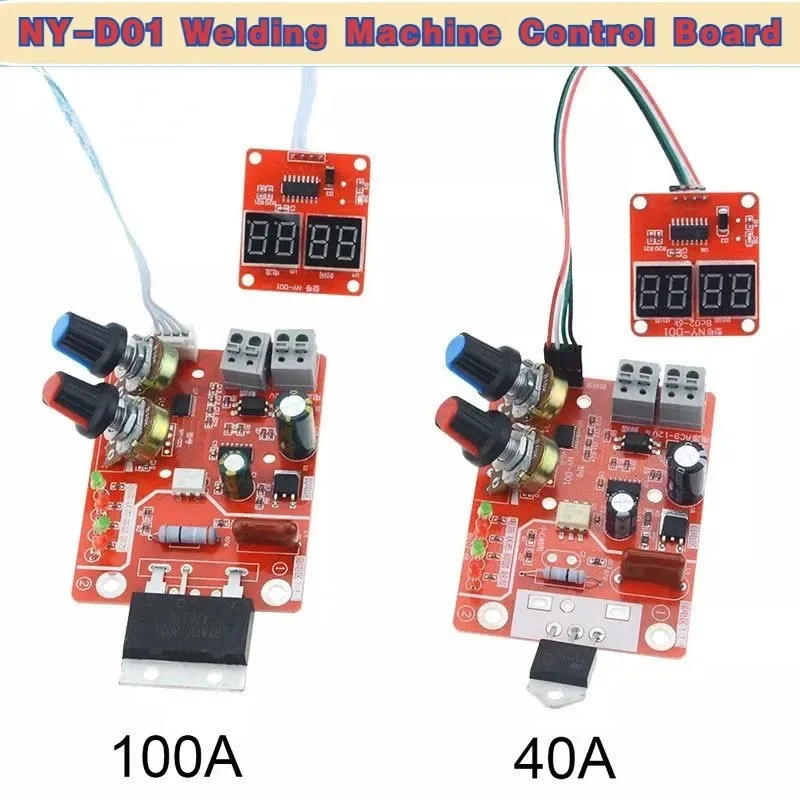 NY D01 Spot Welding Machine Control Board 40A 100A Spot Welding time And Current Controller AC 110V 220V to 9V Transformer Board