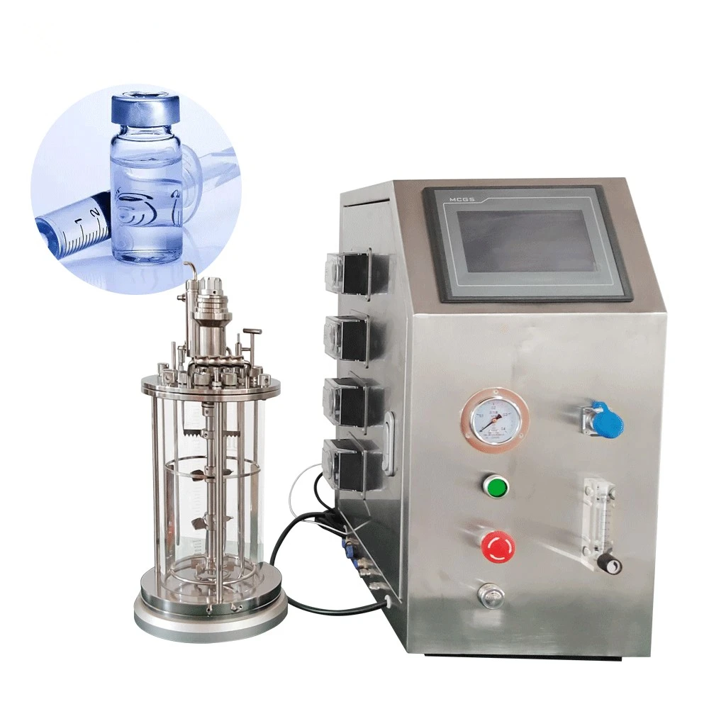 

Lanphan Small Chamber 1L 2L 3L 5L 7L Fermenter Bioreactor Solid State Enzyme Spirulina Bioreactor Industrial