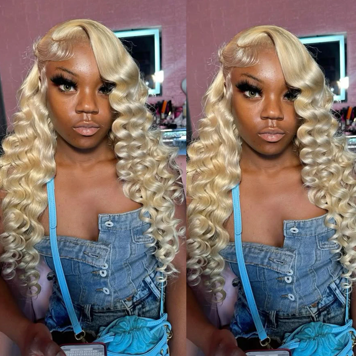 

40 Inch 613 Blonde Hd Lace Frontal Wig 13x6 Deep Wave 13x4 Transparent Lace Curly Human Hair Wig For Women Blonde Water Wave Wig
