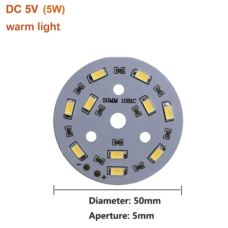 1Pcs DC5V Round LEDd Light Board 3w 5w 6w 10w Light sheet SMD5730  Bulb Light One and Double Color Downlight Light Source Board