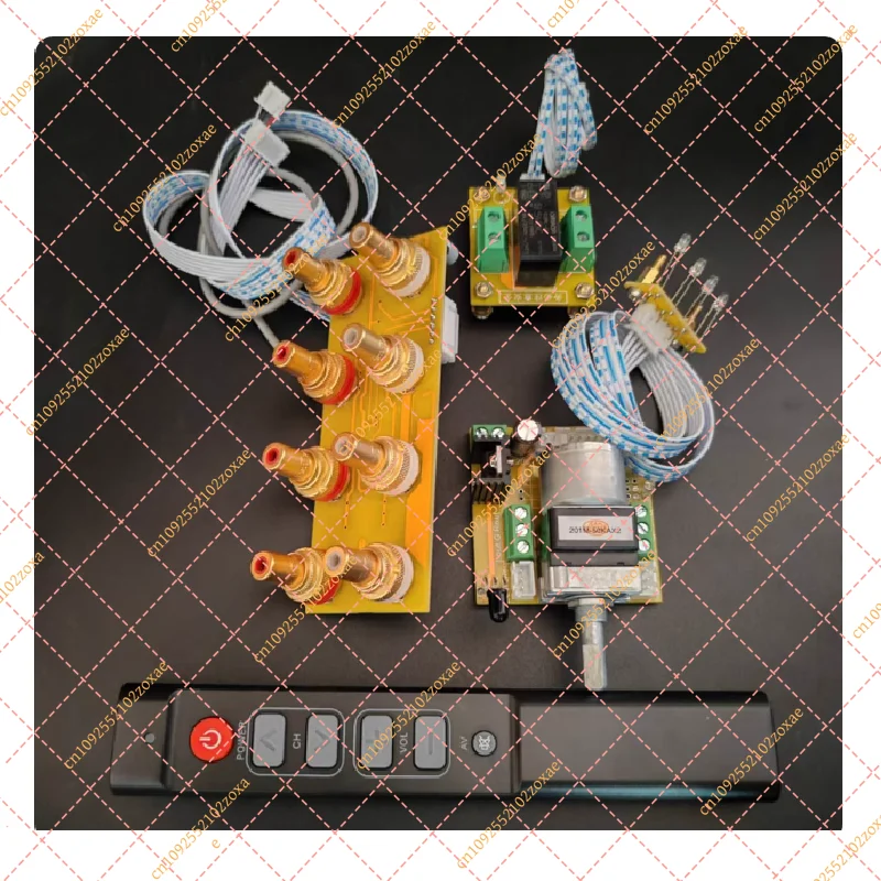 4 In 1 Out Remote Control Volume Potentiometer Audio Switch Board Signal Selector Module 50K 100K